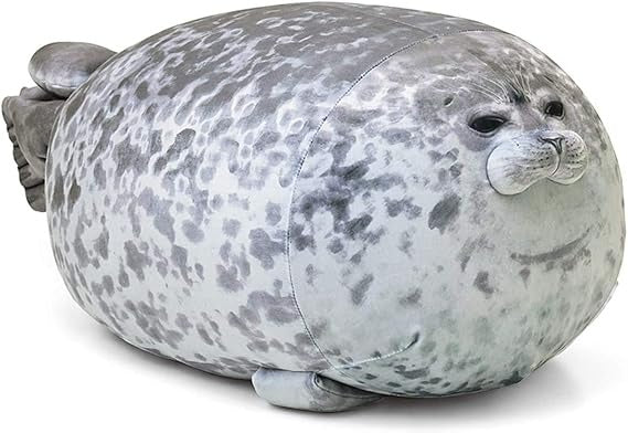 Chubby Blob Seal Stuffed Cotton Plush Animal Toy Cute Ocean Large