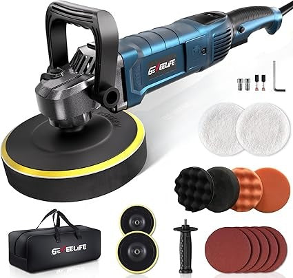 Buffer Polisher, 6 Inch/7 Inch 1600W Rotary Car Buffer Polisher Waxer