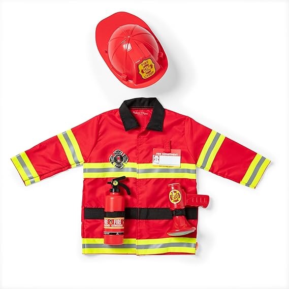 Firefighter Costume For Kids And Toddlers Ages 3+