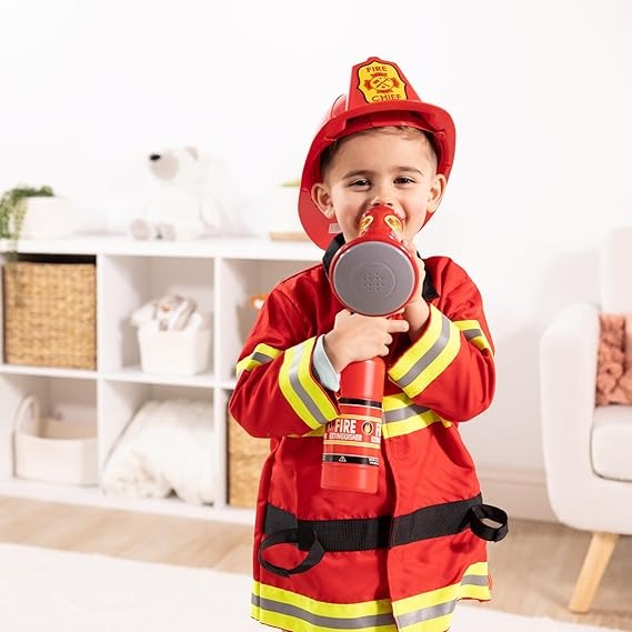 Firefighter Costume For Kids And Toddlers Ages 3+